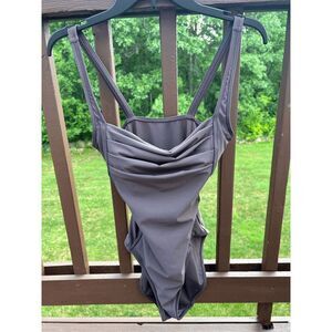 Women’s Calvin Klein Swimsuit Bikini one 1 piece Sz 12, Brown, Used. Good condit
